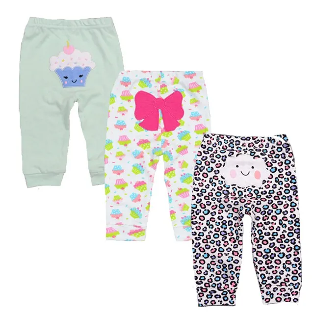 Штаны для маленьких мальчиков летняя одежда штаны для девочек повседневные штаны с рисунком для малыша младенца новорожденного - Цвет: PL3001