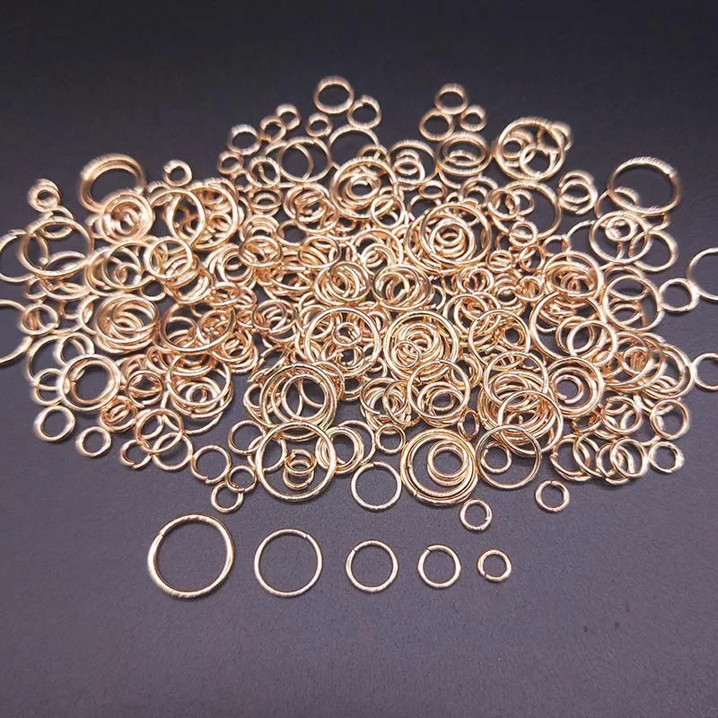 KC gold 100 шт. 4/5/6/8/10 мм Открыть Перейти Кольца с фабрики Цепочки и ожерелья, браслет, серьги подвеска Разделение разъемов "сделай сам" для изготовления аксессуаров - Цвет: KC gold