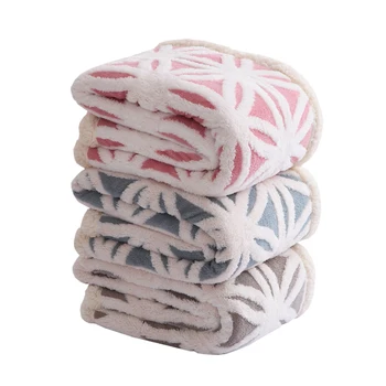 

Winter Warm Double Blanket European Thickening Office Blankets Plush Throw Blanket 130X160cm