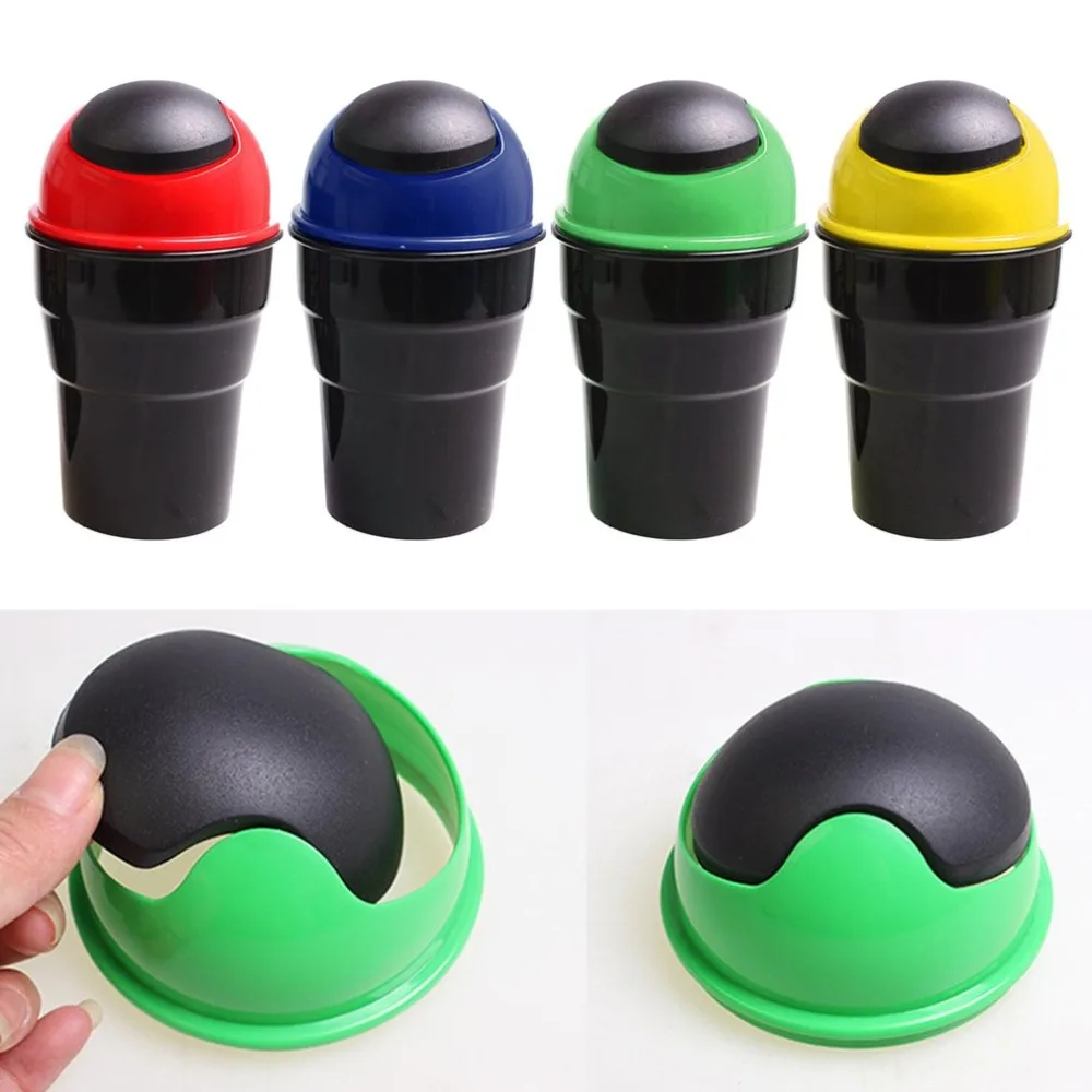 

Universal Car Trash Bin Mini Garbage Can Vehicle Rubbish Bin With Lid Automobile Storage Bucket Car Accessories