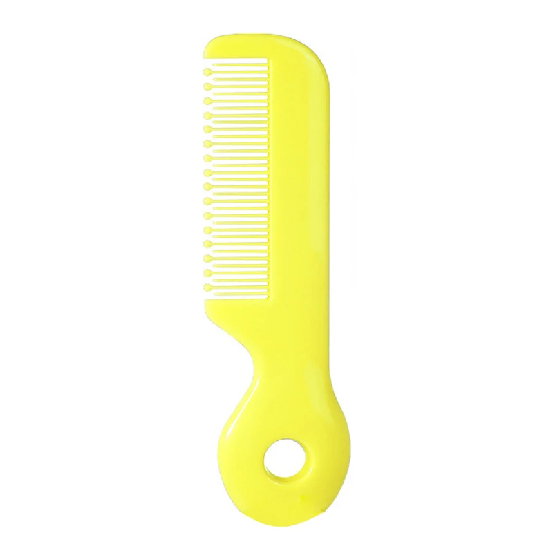 Yellow 1 Pcs High Quality Newborn Baby Girls Boys Cute Hair Brush Infant Comb 12*2.7cm Head Massager - Цвет: Yellow