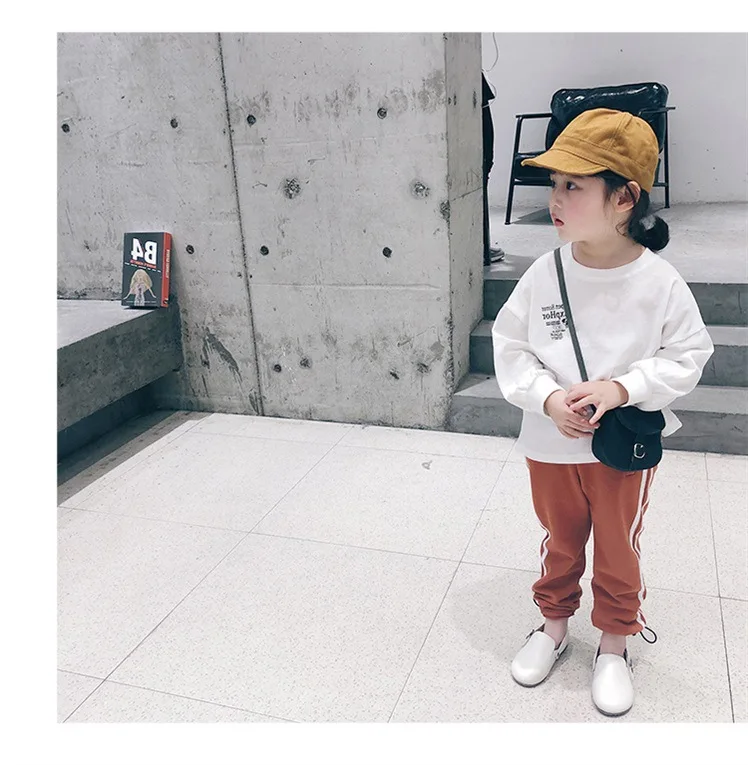 New Style Autumn Casual Western Style Sports New Style Girls' Shirt Trousers Drawstring