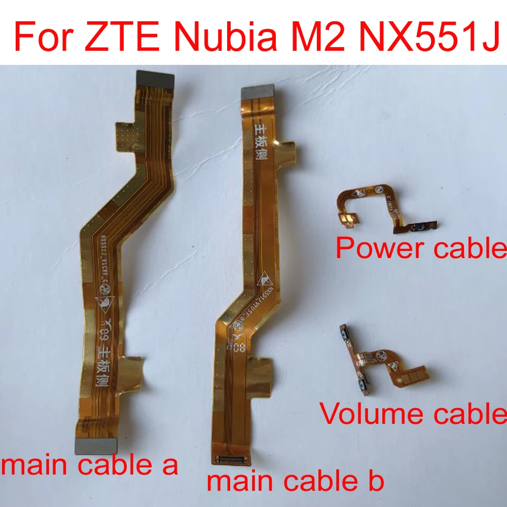 Мощность боковой клавиши регулировки громкости Кнопка ЖК-дисплей Экран дисплея к материнской плате разъём материнской платы flex кабель для zte Nubia M2 Nx551j