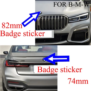 

10pcs 82mm 74mm Blue white black white Car Front Hood Rear Trunk Emblem Badge Cover 2 Pins fit for BMW 51148132375