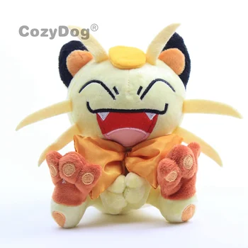 

16 cm Anime Meowth Plush Toys Doll Peluche Cartoon Pikachu Eevee Psyduck Mewtwo Series Yellow Cat Stuffed Animals Toys Kids Gift