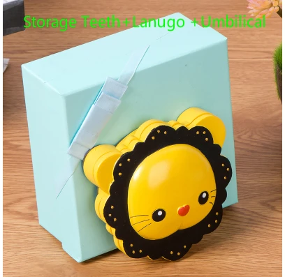 Милый Лев коробочка для молочных зубов органайзер для хранения молочных зубов собирает зубы Lanugo сохранить емкость для хранения вставной челюсти ребенка Keepsake подарки на день рождения - Цвет: B-1