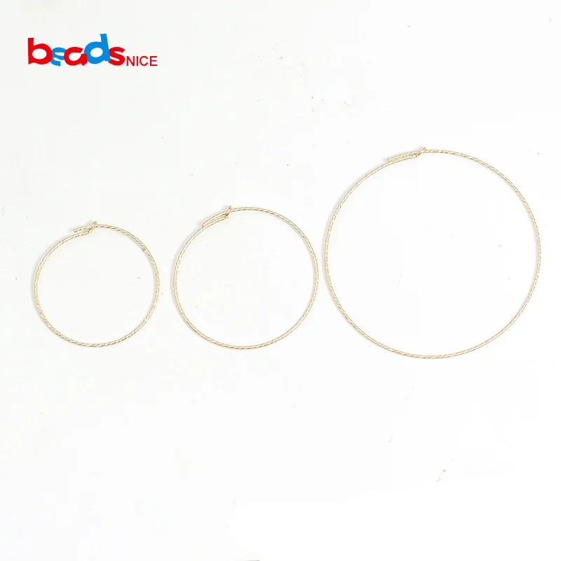 Beadsnice позолоченные серьги-кольца, компоненты ювелирных изделий, ювелирных изделий, ушной провод 39814