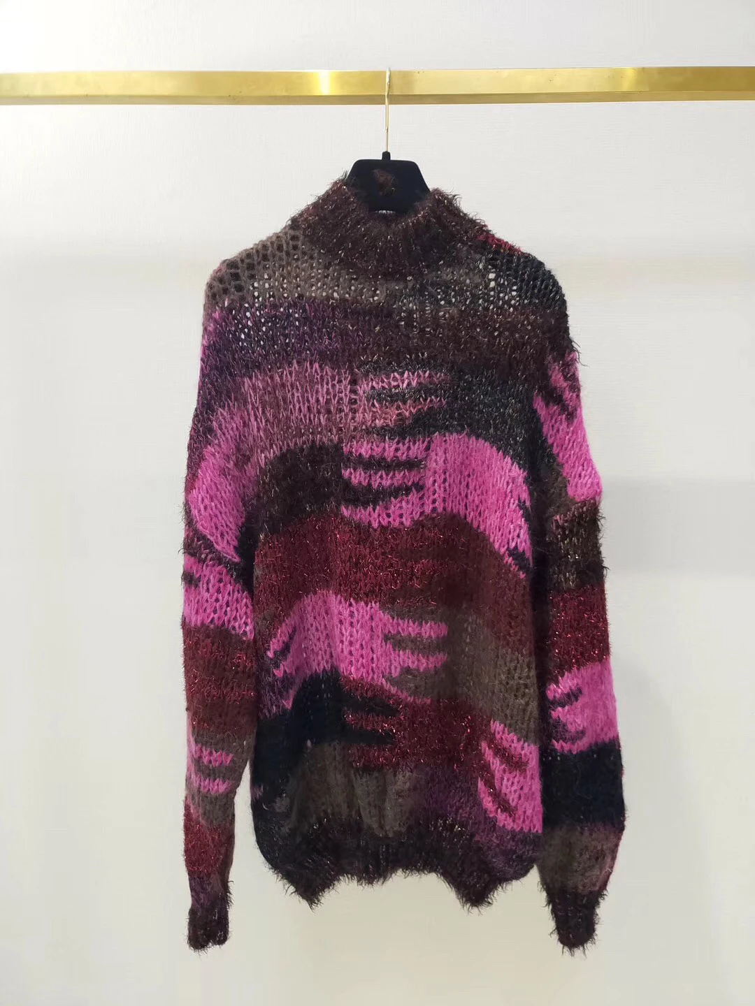 Женская одежда Осень/Зима Женский трикотажный/шерстяной/короткий/вязаный/осенний/пуловер-Ангорский свитер пэчворк Повседневный женский трикотаж