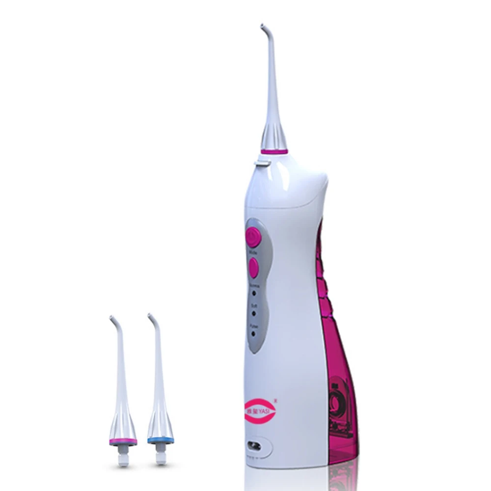 Pink Professional Oral Irrigator rechargeable portable dental irrigator teeth clean oral dental floss water jet irrigator Exquisite - Цвет: Pink
