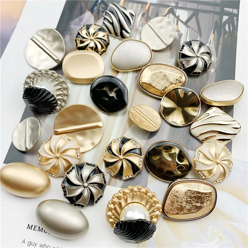 6 шт. металлические кнопки овальная оболочка жемчужная леопардовая ветряная