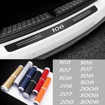 

Carbon Fiber Car Rear Bumper Edge Protect Sticker for Peugeot 206 207 208 306 307 308 508 106 107 108 2008 3008 5008 Accessories