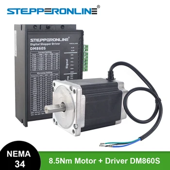 

1 Axis Nema 34 Stepper CNC Kit 8.5Nm 86 Motor 5.2A Nema34 Stepping Motor & Digital Stepper Driver DM860S