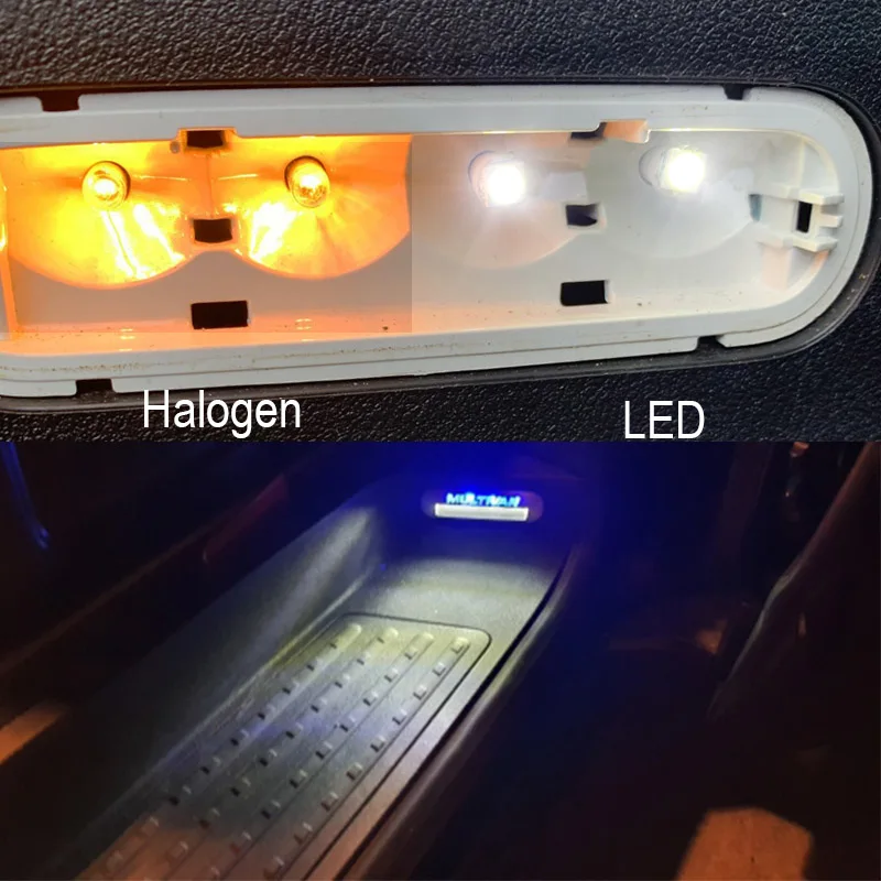 16pcs For VW Multivan Caravelle Transporter T5 T5.1 T6 LED bulb Entry interior Foot Step light White Error free LED Lamp Only