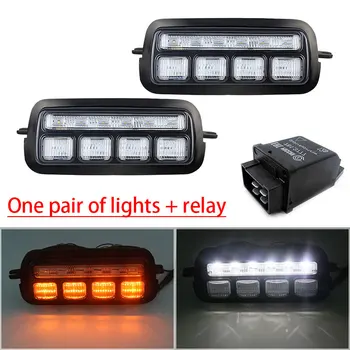 

2Pcs LED Daytime Running Lights relay for Lada Niva 4x4 1995 UP Running Turn Signal Car Styling Accessories Tuning Lamp With DRL