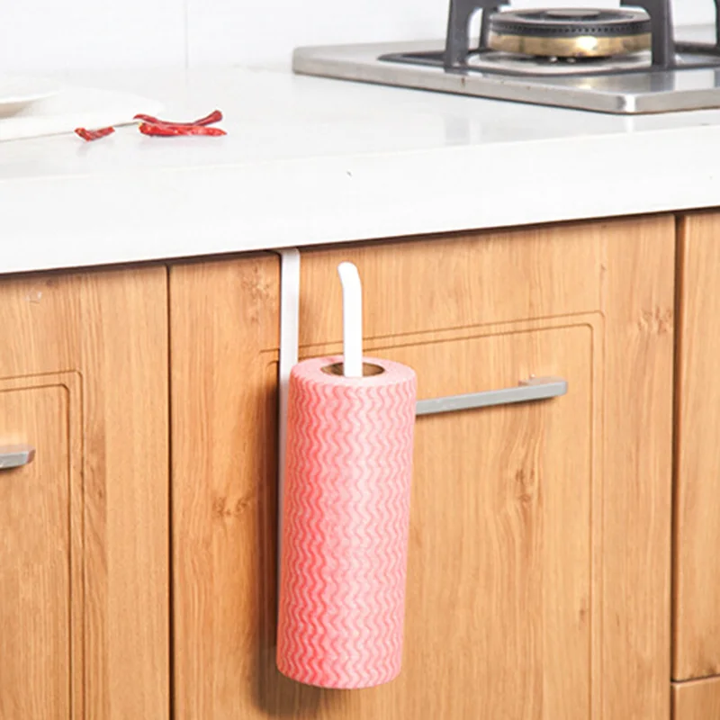 Kitchen Cabinet Towel Holder Under Cabinet Paper Roll Rack Tissue Hanger 1x