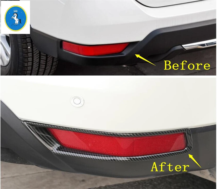 Yimaautotrim передняя+ задняя противотуманная фара крышка Накладка подходит для Nissan X-Trail X Trail T32 Rogue- авто аксессуары ABS