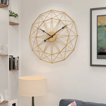 

Retro Living Room Iron Art Wall Clock Home Simple Circle Decoration Clock Metal Clock Mute Wall Decoration Retro Clock