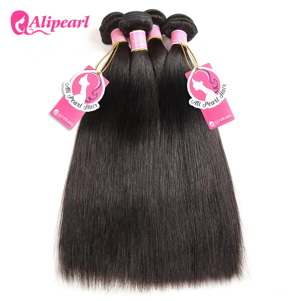 AliPearl,, прямые пряди для волос, 5 шт., 10 шт., бразильские волнистые человеческие волосы, пряди для наращивания, быстрая
