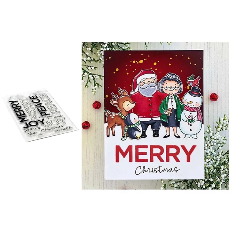 

Merry Peace Transparent Clear Silicone Stamp/Seal for DIY scrapbooking/photo album Decorative clear stamp