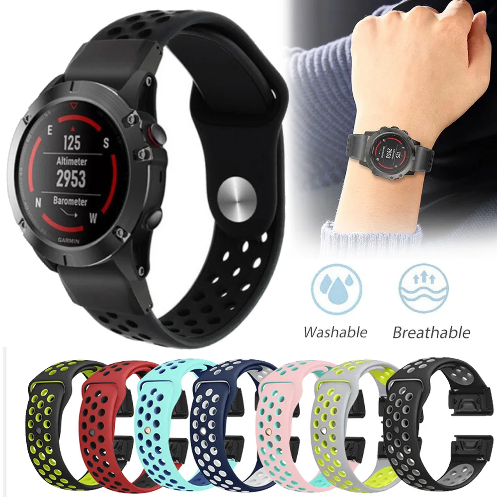 Для Garmin Fenix 6X Pro/6 Pro/Fenix 5 Plus/6X быстрый релиз силиконовый сменный ремешок для наручных часов Ремешок спортивный браслет