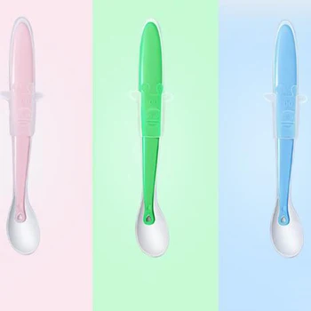 

Silicone Baby Spoons Feeding Dishes Tableware For Children Flatware Cutlery Colher Spoon Tools-for-patchwork Lot Soup Ladle