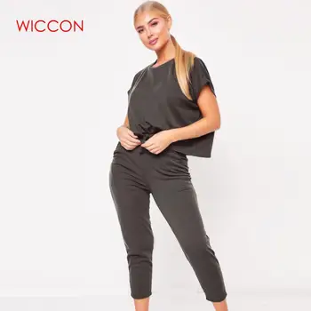

Women Summer Two Pieces Sets Ladies Outfits Casual Streetwear Sets Pockets Tracksuits Pants Short Tops 2 Piece Set