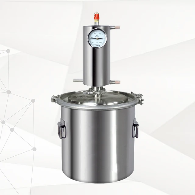 12L/20L/35L Piros Rézmag Moonshine Distiller Egyetlen Eladási Desztillációs Oszlop Otthoni Sör Alkoholkészítő Gépkészlet - Image 5