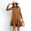 Lossky Women Spring Dress Fashion Polka Dot Print Ladies Casual Clothing Long Sleeve Mini Short Loose Yellow Dresses 2022 Autumn ► Photo 2/6