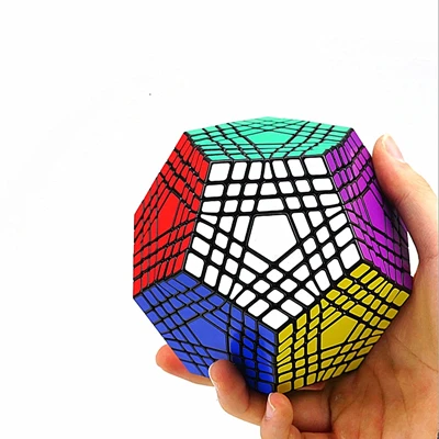 black Shengshou 7x7 Megaminxed Cube 7x7x7 куб додекаэдра shengshou Megaminxed 7x7, Магический кубик, 12-сторонние Cubo Magico, Обучающие игрушки-пазлы - Цвет: black
