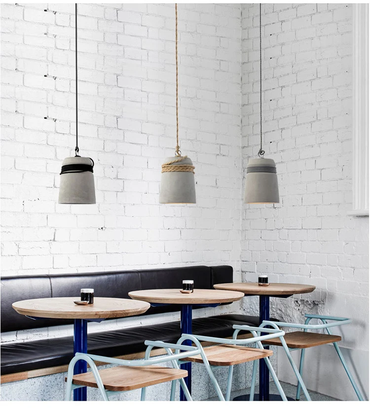 Промышленный ветер цемент кулон необычная лампа для ресторана Гостиная кафе бар столовая подвесной светильник