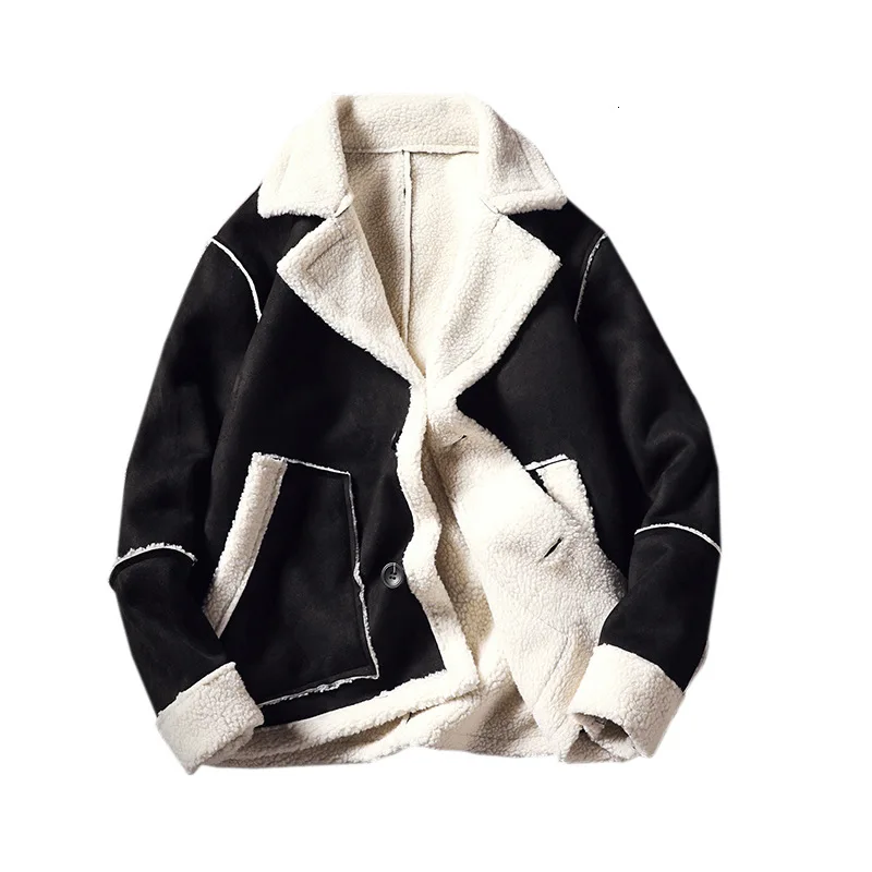 Men's Wear Autumn Loose Joker Lamb Wool Coat Leisure Time Will Code Loose Coat Male