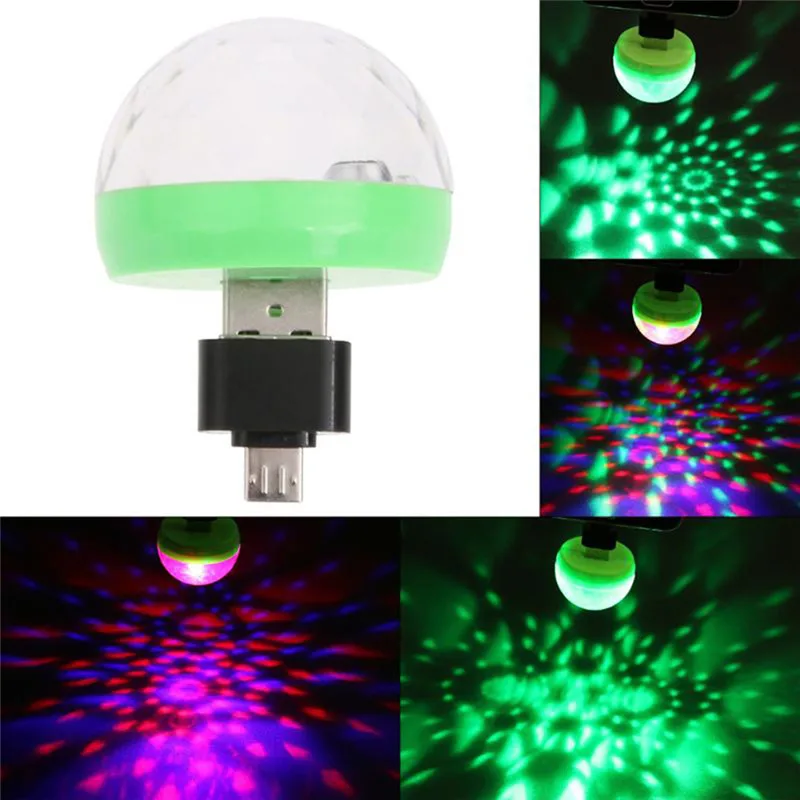 Mini Stage Light Android Usb Rotating Stage Light Phone Magic Ball Christmas Family Party Stage Lights Dj Light Disco Ball