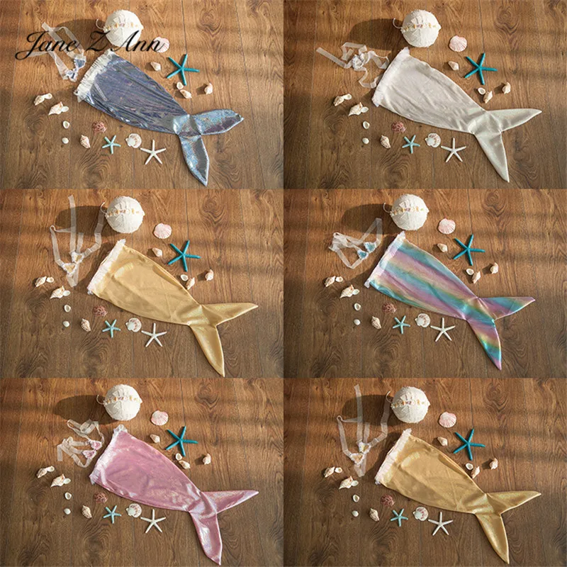

Jane Z Ann Newborn Baby first Month Cute Mermaid Shell Headdress Starfish Props Oceans Theme Photography for Children