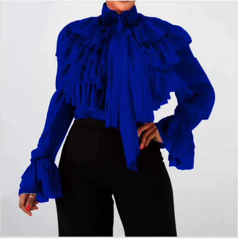 green ruffle sleeve top