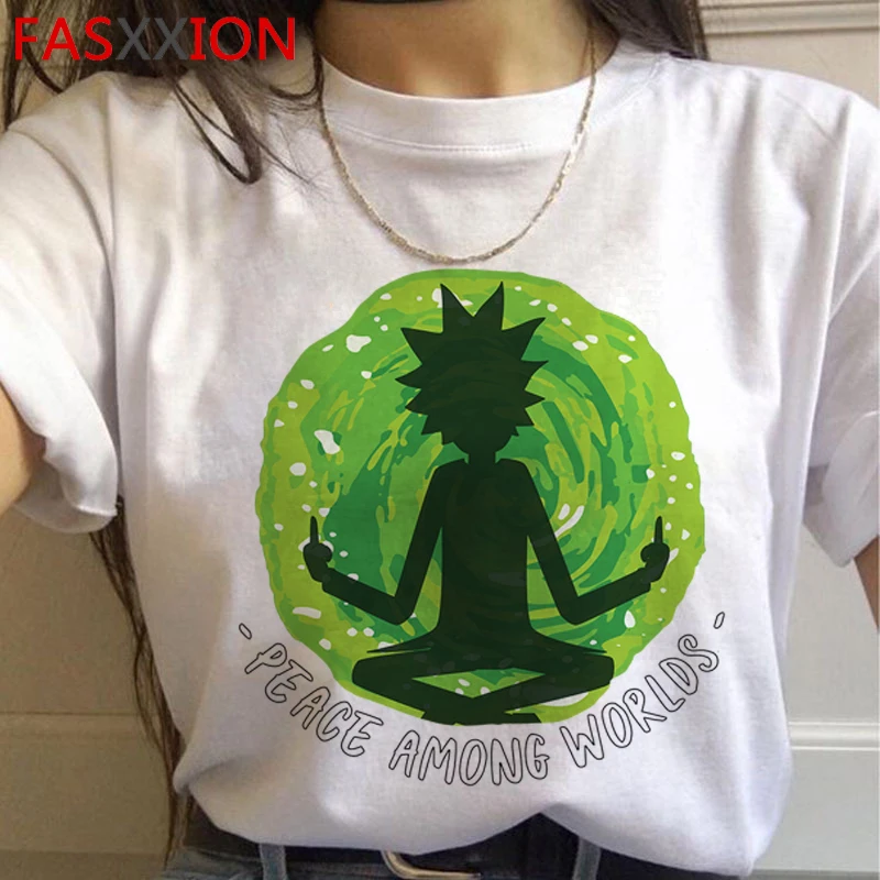 Rick and Morty Funny Cartoon Harajuku T Shirts Women Ricky N Morty Ullzang T-shirts Grunge 90s Tshirts Aesthetic Top Tees Female