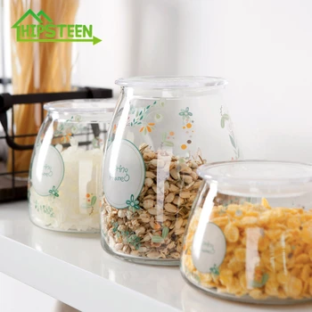

Sealed Glass Food Jar Lids Storage Jar Can Bottle Spices Storage Box Tea Coffee Sugar Storage Container for Kitchen Organizer
