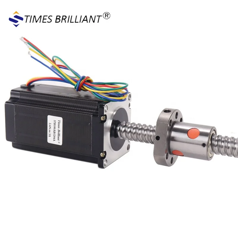

China hotsales1204/1605 Ball screw 100mm motor length 2.6NM Nema 23 linear stepper motor For cnc machine