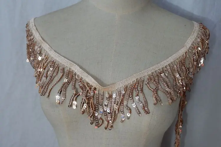 3 м/упаковка простое кружевное платье с кисточками и блестками на сумку юбку