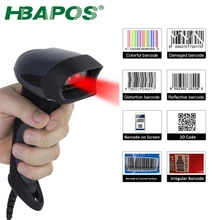 HBAPOS – lecteur de codes barres 1d CCD filaire, lecteur de codes à barres pour système de point de vente, détection, entrepôt, supermarché