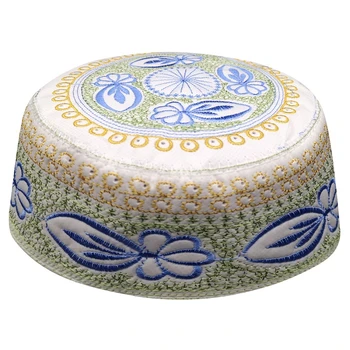 Jewish Kippah Men Yarmulke Hats Muslim Musulman Indio Prayer Hat Caps Blue Embroidery Islamic Clothing  Scarf Cap