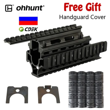 

ohhunt Tactical AK Handguard RIS Quad Rail System Standard Picatinny Weaver Rail Scope Mounts for AK47 74 AKs