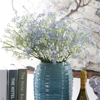 

Colorful gypsophila artificial flowers long stem fake flowers bouquet babys breath silk flowers wedding party home decorations
