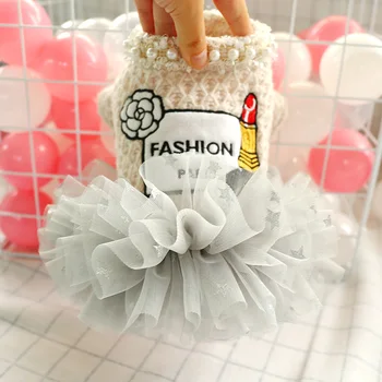 

Autumn Dog Dress Princess Pomeranian Teddy Dog Clothes Tutu Skirt Lady Party Spotlight M XS S M L XL