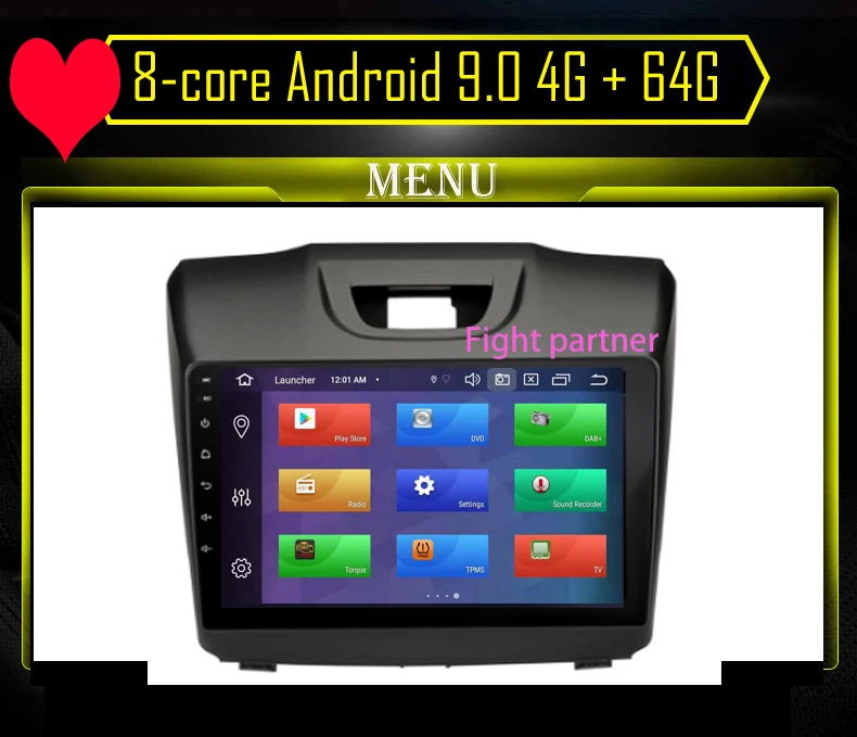 Самый высокий доска 8 core Android 9 0 4 Гб + 64G машинный dvd проигрыватель для Chevrolet Colorado S10