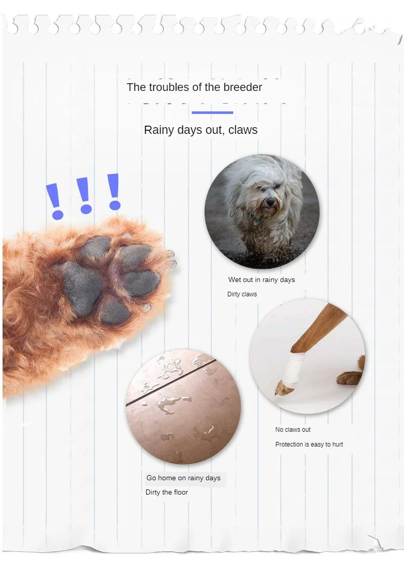 Pet водонепроницаемая обувь ботиночки для собак большого размера, а также для средних и мелких собак Тедди силиконовая ПЭТ ботинки для дождевой погоды; нескользящие ботинки водонепроницаемая обувь
