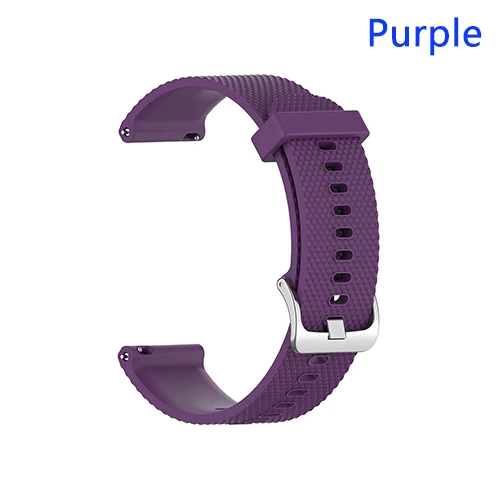 Purple Браслеты для Garmin vivoactive 4 Смарт-часы аксессуары сменный Ремешок Браслет Текстура силиконовая Петля - Цвет: Purple