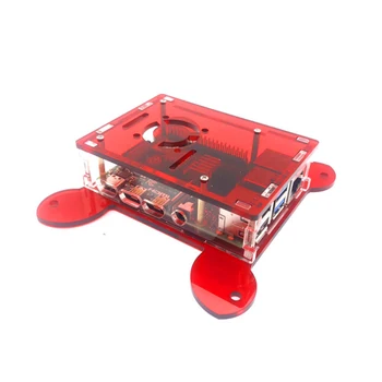 

Impact Resistant Shelf Cover Protective Case Durable Accessories Support Cooling Fan Housing ABS For Raspberry Pi 4 Model B