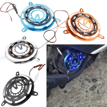 

Motorcycle Engine Cooling Fan Cover Frame with Colorful Light For GY6 Orange