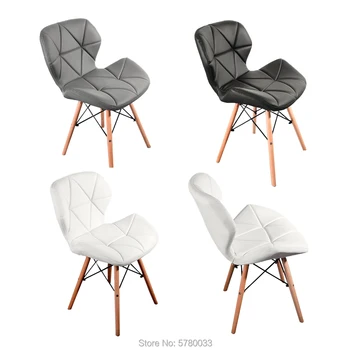 

A set of 4 medieval dining chairs, high-quality PU chairs with metal feet, suitable for dining room (white/gray/black/brown)