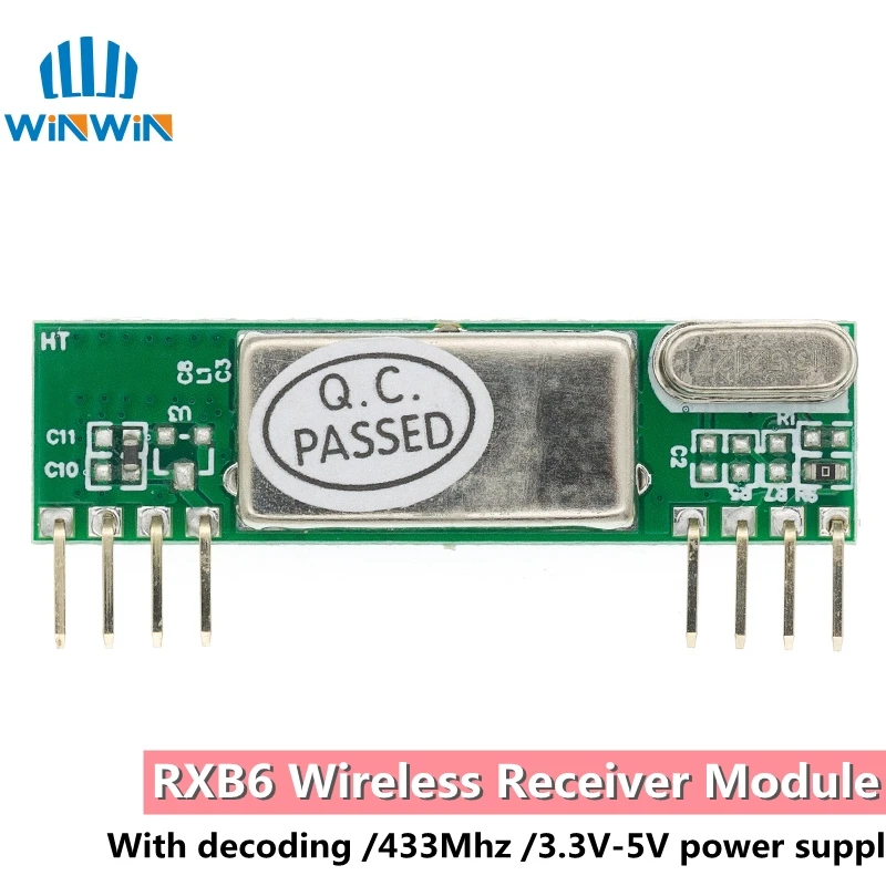 5PCS 433Mhz  RXB6 Superheterodyne  Wireless Receiver Module for Arduino/ARM/AVR 
